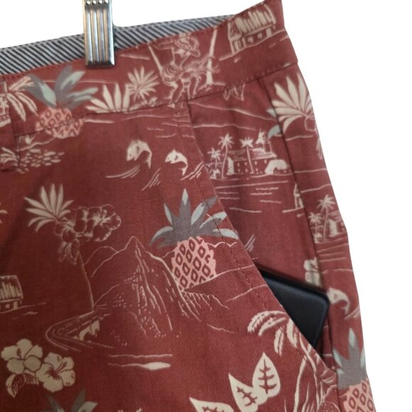 Jachs New York Bleecker Shorts Mens 34 Hawaiian Aloha Print Summer Nautical  BEW - Picture 4 of 15